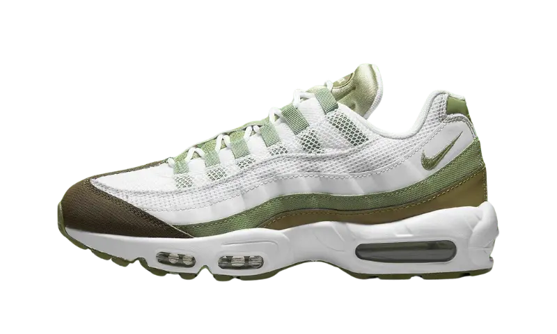 Nike Air Max 95 White Medium Olive Oil Green - MTHOR SHOP