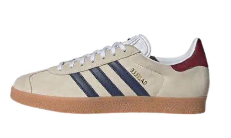 adidas Gazelle Beige Dark Blue Collegiate Burgundy - MTHOR SHOP