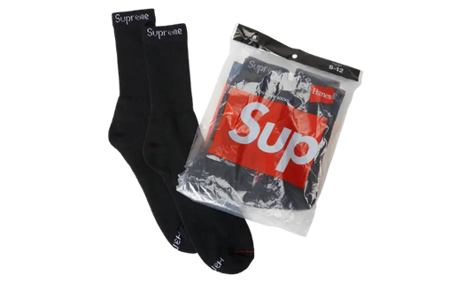 Supreme Hanes Socks (4 Pack) Black - MTHOR SHOP