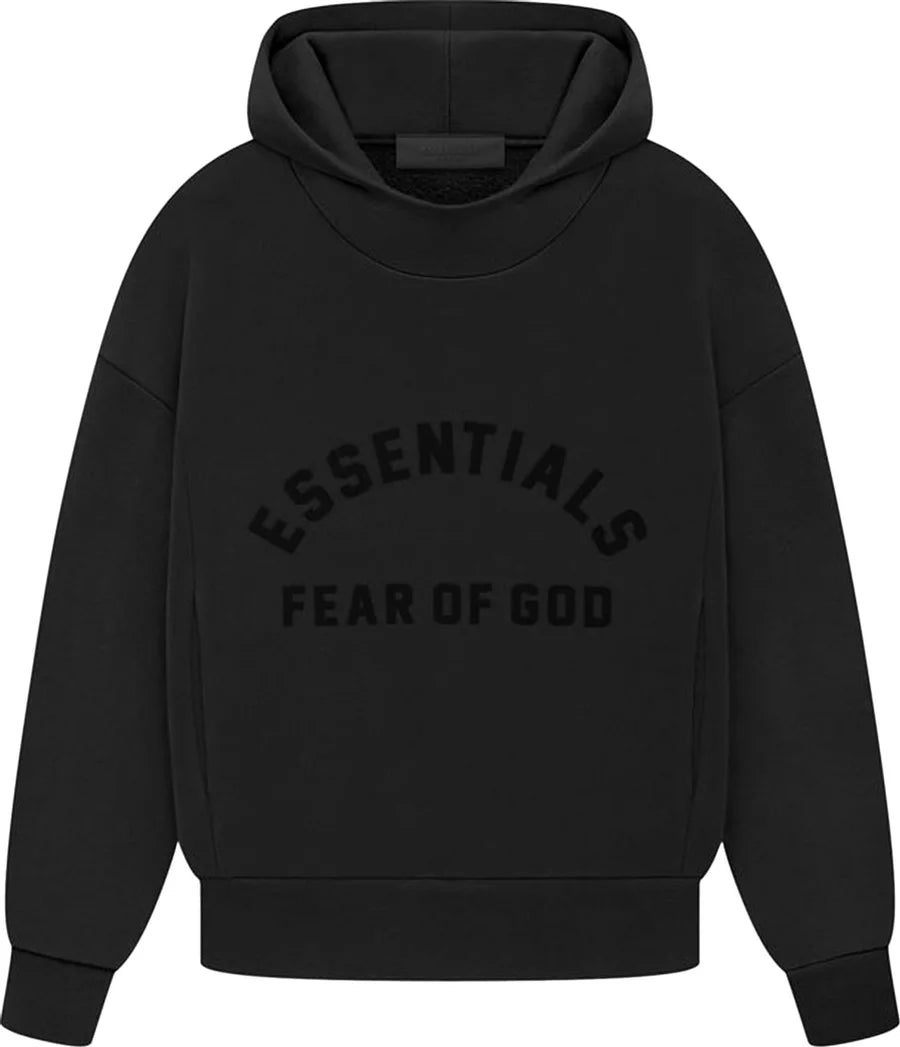 Fear of God Essentials Arch Logo Hoodie Jet Black