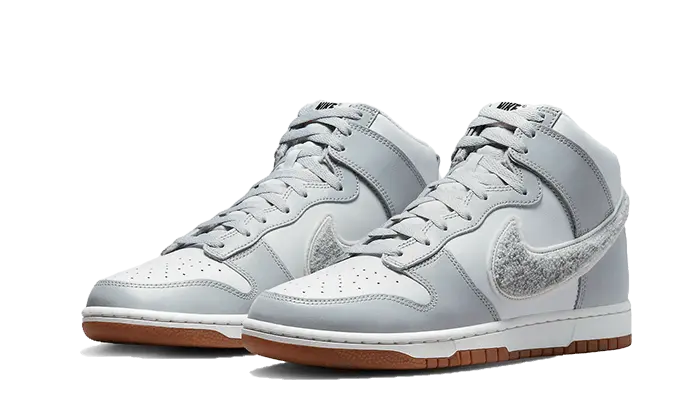 Nike Dunk High Retro Chenille Swoosh White Grey